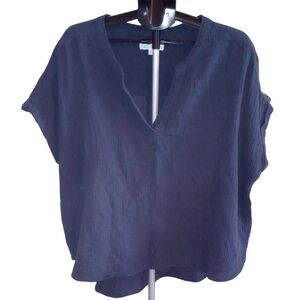 C&C California Navy 100% Cotton 2XL V-Neck Top